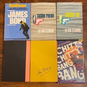 6 IAN FLEMING Hardcover Books James BOND 007 Chitty Bang Vintage 50s 60s + newer